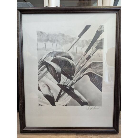 REALISM GOLF ART - Original Artwork "Fore-Shadowing" - Picture 1 of 11